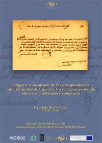 Seminario CORPI: "Origen y transmision de la correspondencia entre los judíos de España y los de Constantinopla. Silencios, problemas y conjeturas"