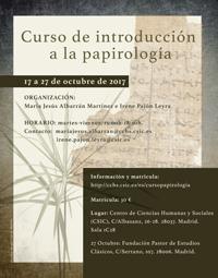 Curso de posgrado y especialización "Introducción a la papirología"