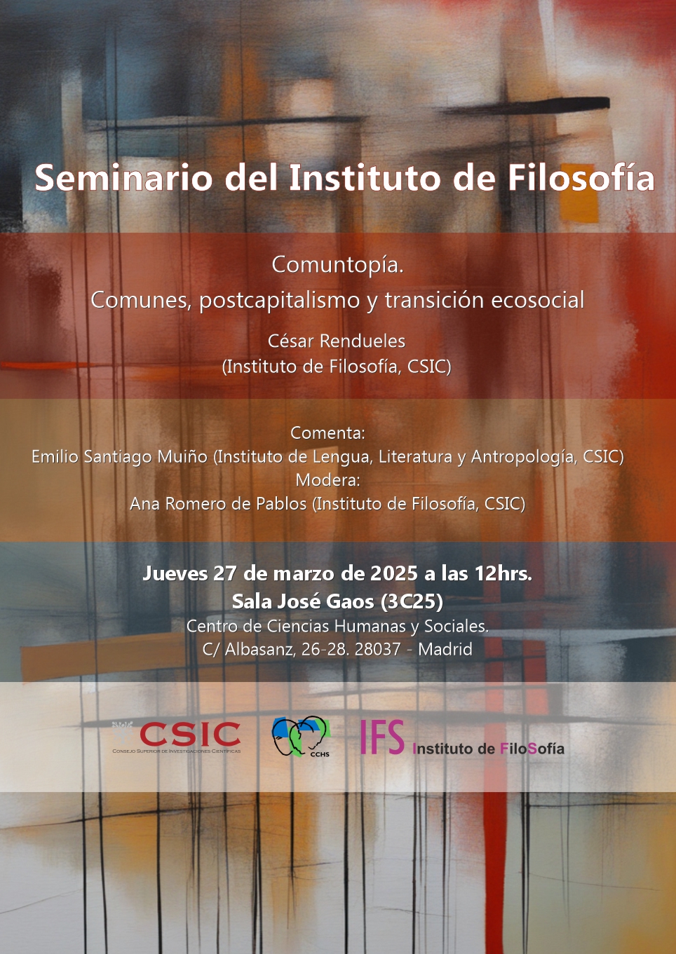 Seminario del Instituto de Filosofía: "Comuntopía.  Comunes, postcapitalismo y transición ecosocial "