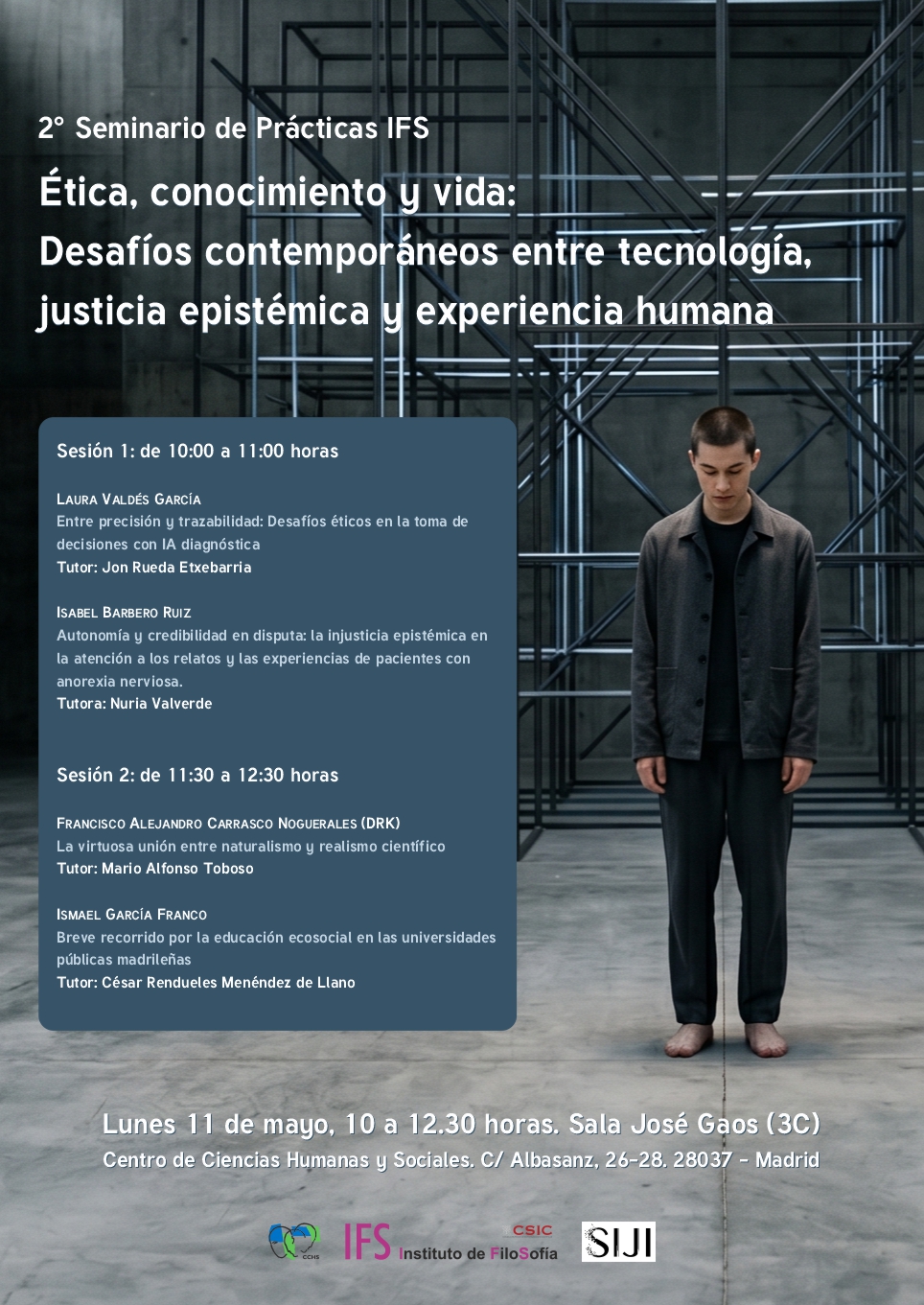 Seminario "Ética, conocimiento y vida:  Desafíos contemporáneos entre tecnología,  justicia epistémica y experiencia humana"