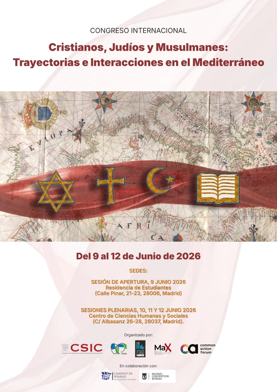 Madrid acogerá en junio un congreso internacional sobre las relaciones históricas entre cristianos, judíos y musulmanes