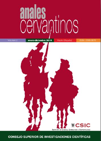 "Anales Cervantinos", revista del ILLA, publica el Vol. 51 de 2019 Portada de la revista