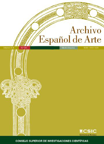 La revista "Archivo Español de Arte" publica el Vol. 89, n. 356 de 2016 Portada de la revista