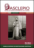 "Asclepio. Revista de Historia de la Medicina y de la Ciencia" publica el Vol. 70, Nº 1 de 2018 Portada de la revista