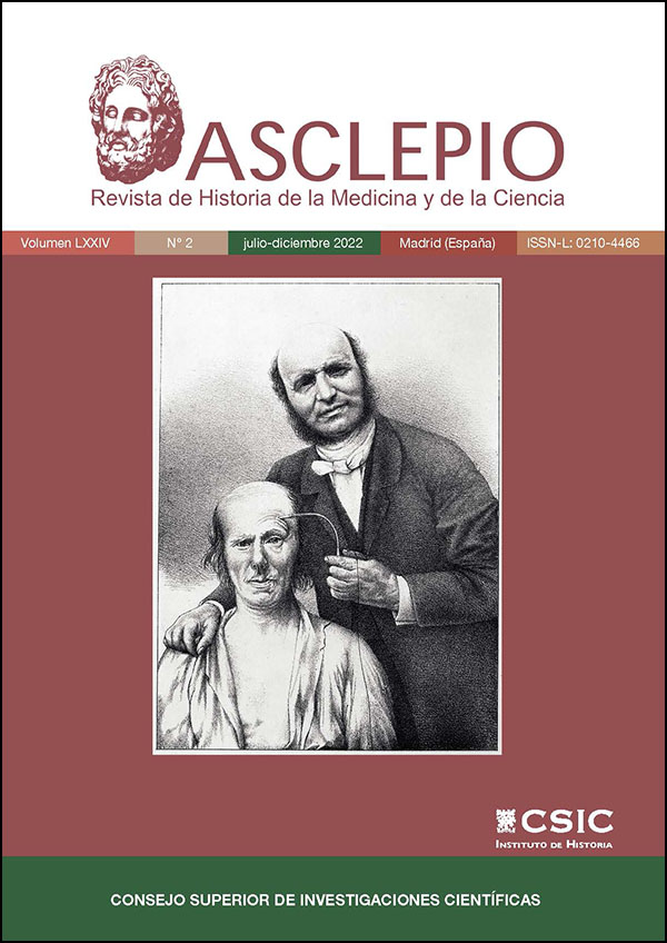 "Asclepio. Revista de Historia de la Medicina y de la Ciencia" publica el Vol. 71, Nº 1 de 2019 Portada de la revista
