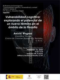 Conferencia: "Vulnerabilidad cognitiva: explorando el potencial de un nuevo término en el ámbito de la filosofía"