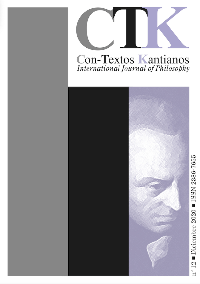 La revista "Con-Textos Kantianos" publica el nº 12 de 2020 Portada del libro