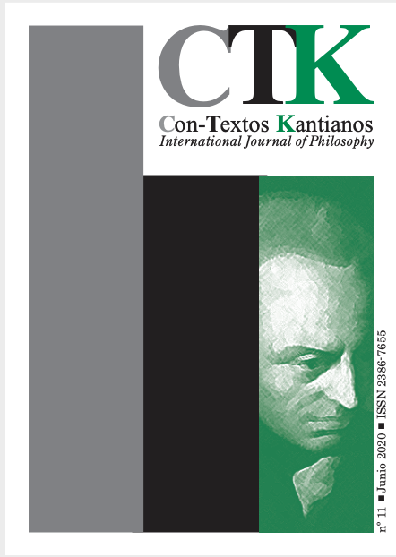 La revista "Con-Textos Kantianos" publica el nº 11 de 2020 Portada de la revista
