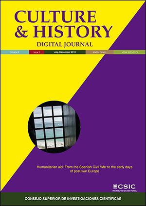 "Culture & History Digital Journal', revista del Instituto de Historia, publica el Vol. 8, nº 2 de 2019 Portada de la revista