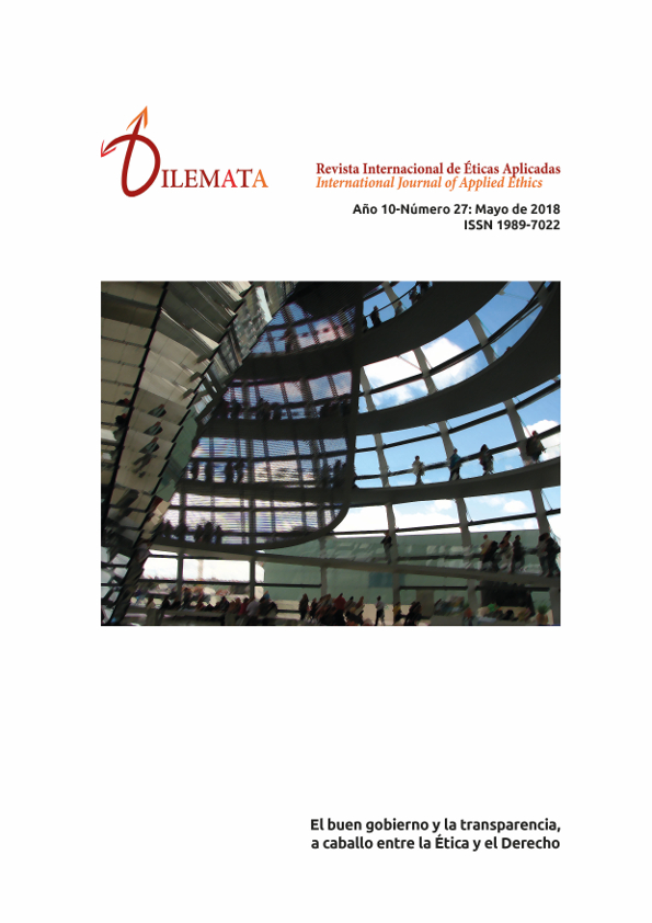 Se publica en la web el número 27 de DILEMATA. Revista Internacional de Éticas Aplicadas Portada de la revista