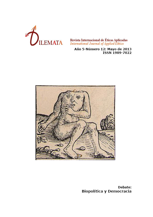 Se publica en la web el número 12 de la revista DILEMATA Revista Internacional de Éticas Aplicadas Portada de la revista