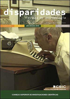 "Disparidades. Revista de Antropología" publica el Vol 74, Nº 2 de 2019 Portada de la revista