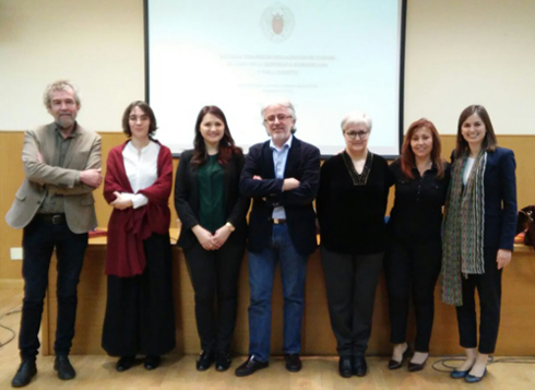 Fotografía del tribunal, director de la tesis y doctorada