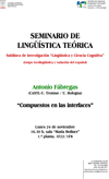 Seminario de Lingüística Teórica LyCC: “Compuestos en las interfaces”