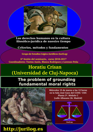 Seminario: "Criterios, métodos y fundamentos: Los derechos humanos en la cultura filosófico-jurídica de nuestro tiempo": "The problem of grounding fundamental moral rights"