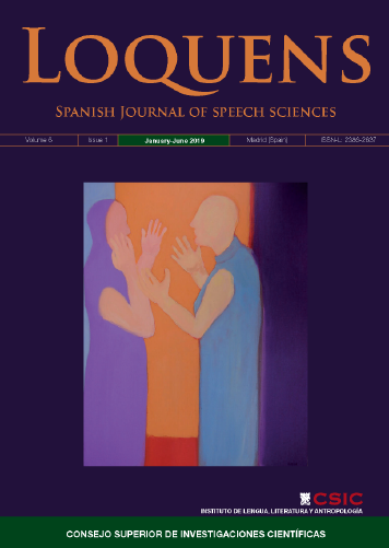 "Loquens. Spanish Journal of Speech Sciences" publica el Vol. 6 No. 2 de 2019 Portada de la revista