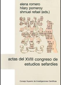 Publicado el número 17 de la serie 'Publicaciones de Estudios Sefardíes' Portada del libro