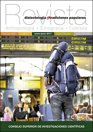 Publicado el Vol 72, Nº 1 de 2017 de la "Revista de Dialectología y Tradiciones Populares" Portada de la revista