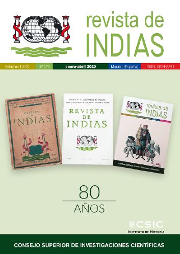 La "Revista de Indias" publica el Vol 78, No 273 de 2018 Portada de la revista