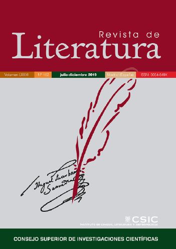 La "Revista de Literatura" publica el Vol. 81, nº 162 de 2019 Portada de la revista