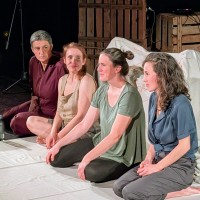 Elenco: Patricia Arroyo, Belén de Santiago y Laura Santos, acompañadas de Petra Benyei. Foto: CSIC, noviembre 25