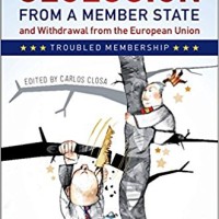 Carlos Closa (IPP) editor y coautor del libro "Secession from a Member State and Withdrawal from the European Union" Portada del libro