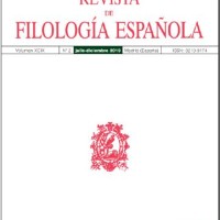 La "Revista de Filología Española" publica el Vol. 100, nº 1 de 2020 Portada de la revista
