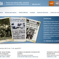 Sandra Souto (IH) coordina con otra investigadora un dossier sobre la "Guerra Civil española" publicado en la revista "Contenciosa" pantallazo de la revista digital