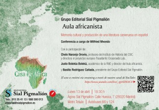 conferencia “Memoria cultural y producción de una literatura camerunesa en español”