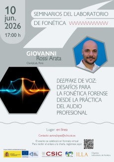 Seminarios del Laboratorio de Fonética: "Deepfake de voz: desafíos para la fonética forense desde la práctica del audio profesional"