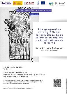 seminario "Las greguerías coreográficas: la textualización de la danza en 'Tapices' de Ramón Gómez de la Serna"