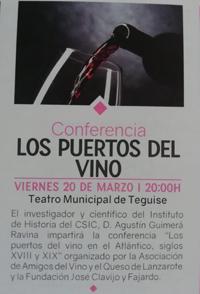Conferencia "Los puertos del vino en el Atlántico, siglos XVIII y XIX"