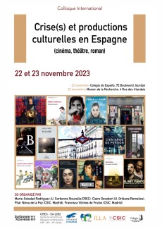 Colloque International "Crise(s) et productions culturelles en Espagne (cinéma, théâtre, roman)
