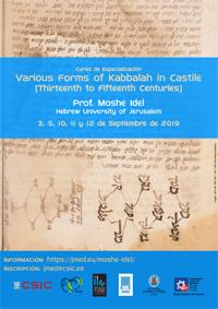 Curso de especialización "Various Forms of Kabbalah in Castile (Thirteenth to Fifteenth Centuries)