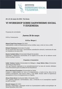 VI Workshop sobre Darwinismo social y eugenesia