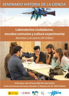 Seminario del Departamento de Historia de la Ciencia: "Laboratorios ciudadanos, mundos comunes y cultura experimental"