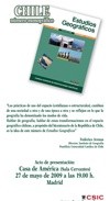 Acto de presentación de un número monográfico: "Revista Estudios Geográficos dedicado a Chile, en conmemoración del bicentenario de su nacimiento como país"