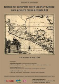 Seminario de Investigación: "Relaciones culturales entre España y México en la primera mitad del siglo XIX"