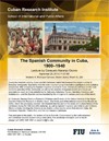Flyer de la conferencia Conferencia "The Spanish Community in Cuba 1900-1940"
