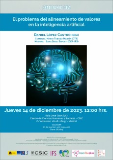 Seminario GEA (Grupo de Ética Aplicada): "El problema del alineamiento de valores en la inteligencia artificial"