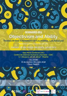Seminario GEA (Grupo de Ética Aplicada): "Objectivism and Ability"