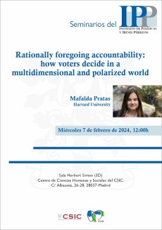Seminarios del IPP: "Rationally foregoing accountability: how voters decide in a multidimensional and polarized world"