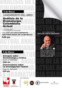 Presentación del libro "Análisis de la Dramaturgia Colombiana Actual", de José Luis García Barrientos (ILLA, CCHS-CSIC)