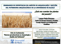 Cartel de la conferencia Seminario "¿Qué nos cuentan las plantas del pasado?"