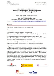 MESA REDONDA IBEROAMERICANA “Historia y presente de la violencia de género: perspectivas filosófico-jurídica”