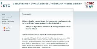 Seguimiento y evaluación del programa de contratos Miguel Servet