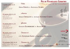Conferencias: "Per un Vocabolario Cervantino, (Con permiso de los cervantistas)"