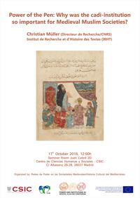 Seminario PIMIC: "Power of the Pen: Why was the cadi-institution so important for Medieval Muslim Societies?"