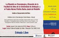 Presentación del libro "Análisis de la dramaturgia colombiana actual", por José Luis García Barrientos (ILLA, CCHS-CSIC)