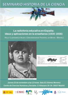 Seminario del Departamento de Historia de la Ciencia: La radiofonía educativa en España:  ideas y aplicaciones en la enseñanza (1930-1936)
